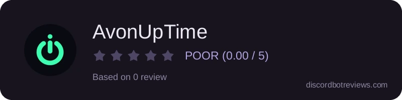 Rating widget preview for AvonUpTime