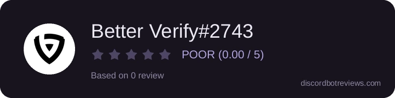 Rating widget preview for Better Verify#2743