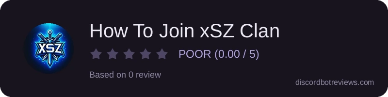 Rating widget preview for How To Join xSZ Clan