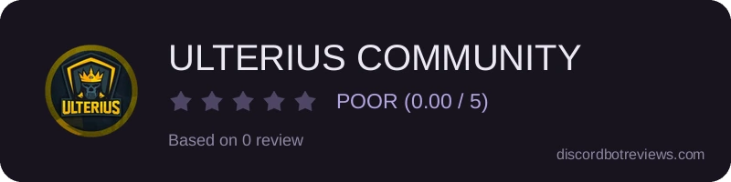 Rating widget preview for ULTERIUS COMMUNITY