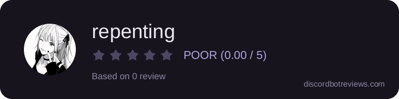 Rating widget preview for repenting