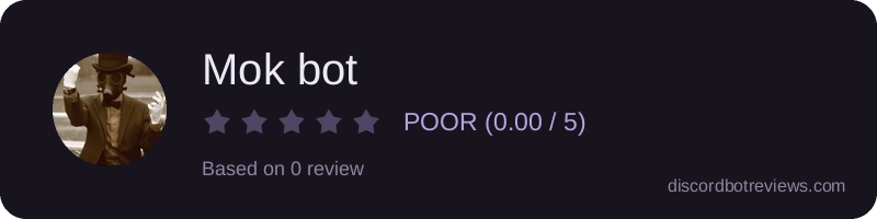 Rating widget preview for Mok bot