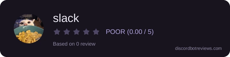 Rating widget preview for slack