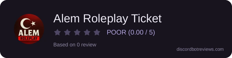 Rating widget preview for Alem Roleplay Ticket