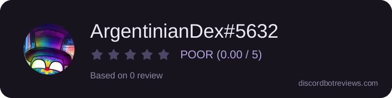 Rating widget preview for ArgentinianDex#5632