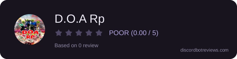 Rating widget preview for D.O.A Rp