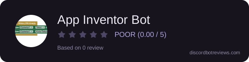 Rating widget preview for App Inventor Bot