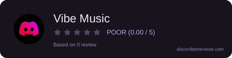 Rating widget preview for Vibe Music