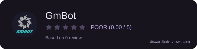 Rating widget preview for GmBot