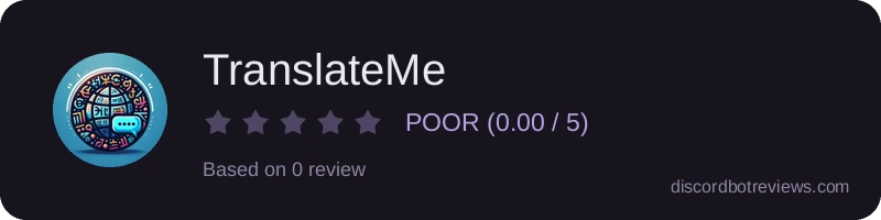 Rating widget preview for TranslateMe