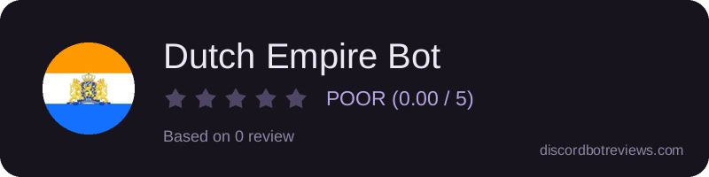 Rating widget preview for Dutch Empire Bot