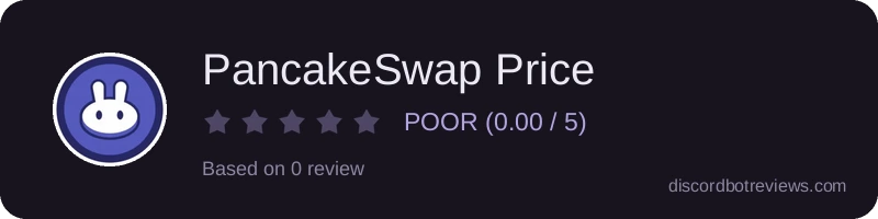 Rating widget preview for PancakeSwap Price