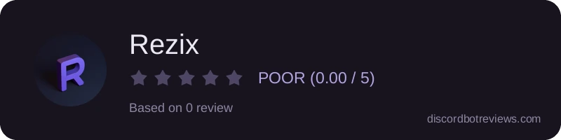 Rating widget preview for Rezix