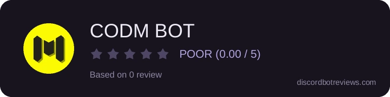 Rating widget preview for CODM BOT
