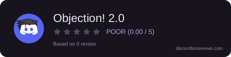 Rating widget preview for Objection! 2.0