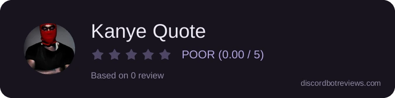 Rating widget preview for Kanye Quote