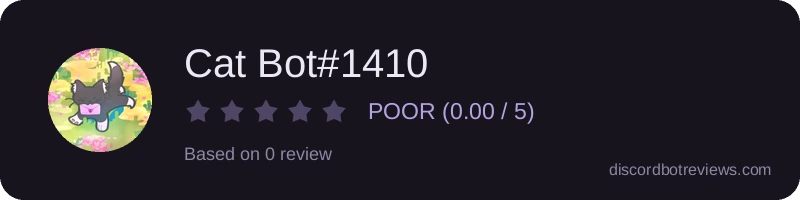 Rating widget preview for Cat Bot#1410
