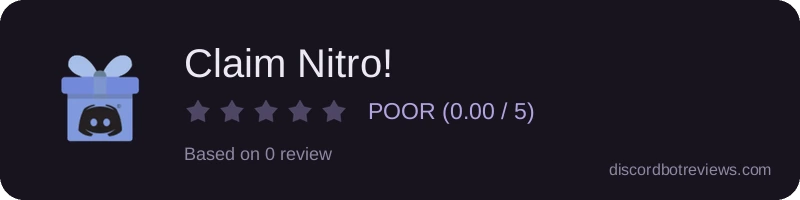 Rating widget preview for Claim Nitro!