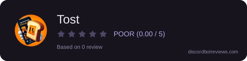 Rating widget preview for Tost