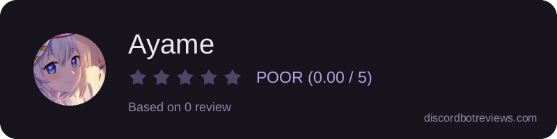 Rating widget preview for Ayame