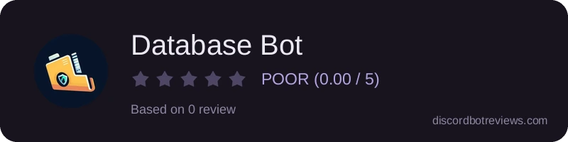 Rating banner for Database Bot