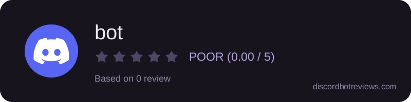 Rating banner for bot