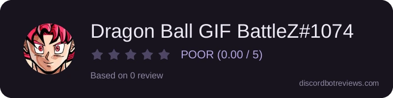 Rating widget preview for Dragon Ball GIF BattleZ#1074