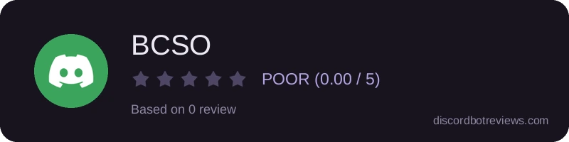 Rating widget preview for BCSO