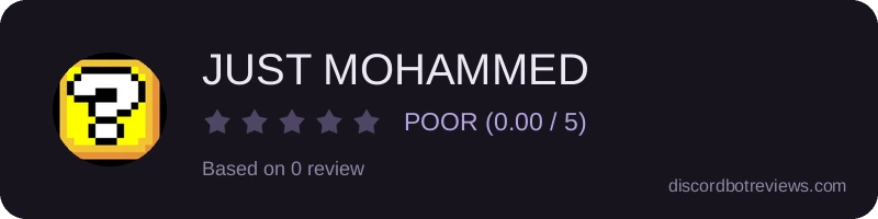 Rating widget preview for JUST MOHAMMED