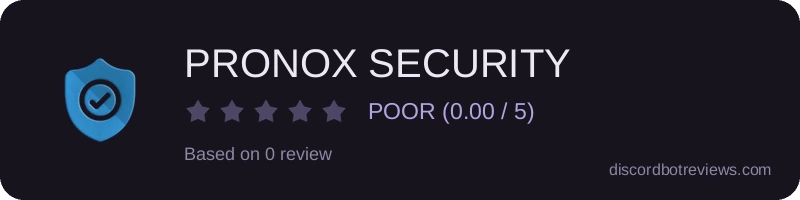 Rating widget preview for PRONOX SECURITY