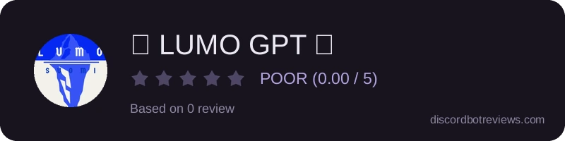 Rating widget preview for 🌌 LUMO GPT 🌌