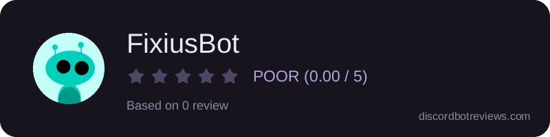Rating banner for FixiusBot