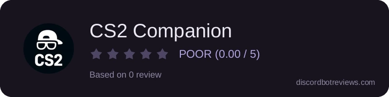 Rating widget preview for CS2 Companion
