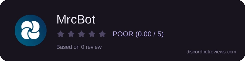 Rating widget preview for MrcBot