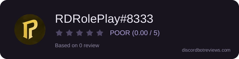 Rating widget preview for RDRolePlay#8333