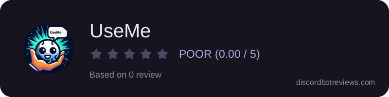 Rating widget preview for UseMe