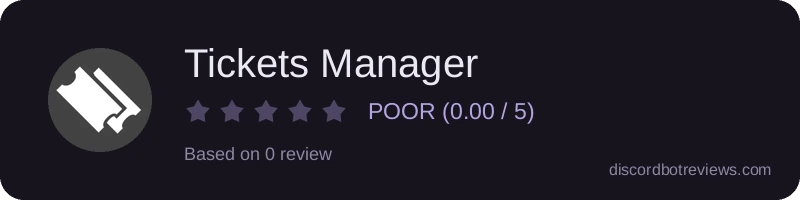 Rating widget preview for Tickets Manager