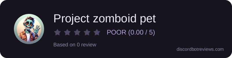 Rating widget preview for Project zomboid pet