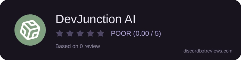 Rating widget preview for DevJunction AI