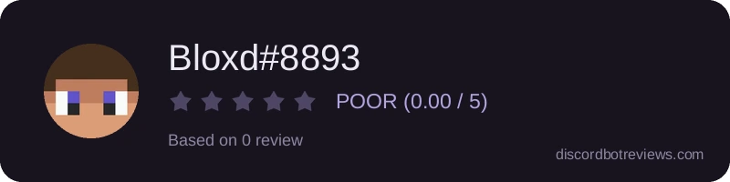 Rating widget preview for Bloxd#8893