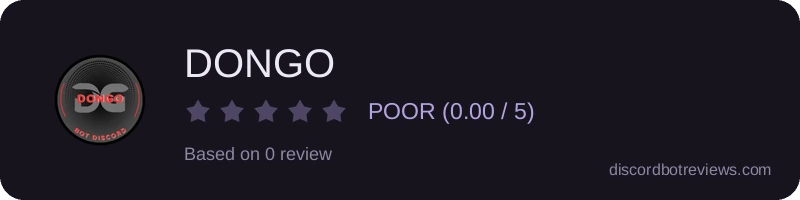 Rating widget preview for DONGO