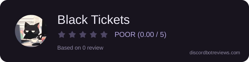 Rating widget preview for Black Tickets