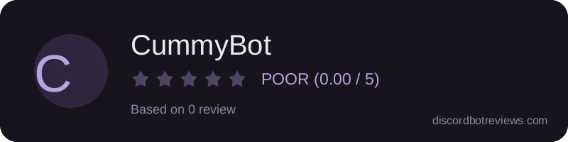 Rating widget preview for CummyBot