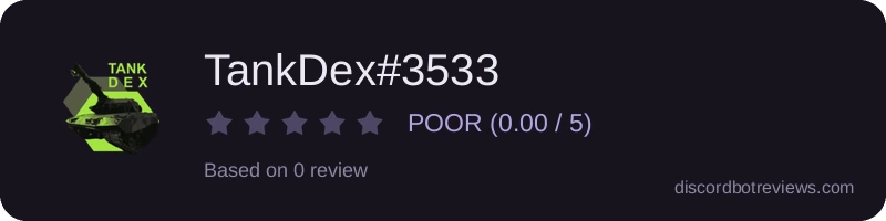 Rating widget preview for TankDex#3533