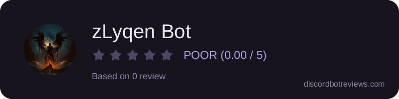 Rating widget preview for zLyqen Bot