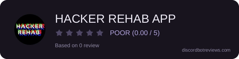 Rating widget preview for HACKER REHAB APP