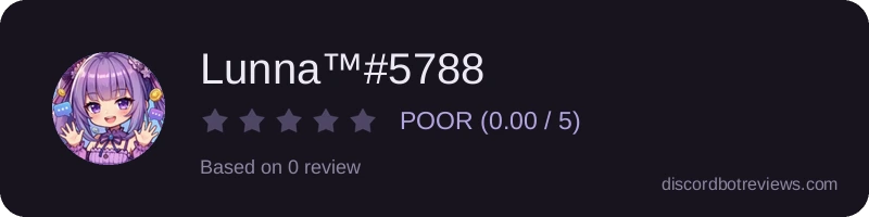 Rating widget preview for Lunna™#5788