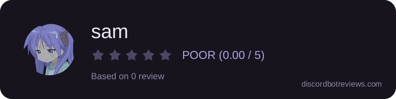 Rating widget preview for sam
