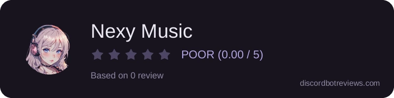 Rating widget preview for Nexy Music