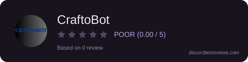 Rating widget preview for CraftoBot